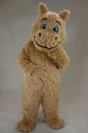 Hippopotamus Mascot - Long fur / Tan mascot costume