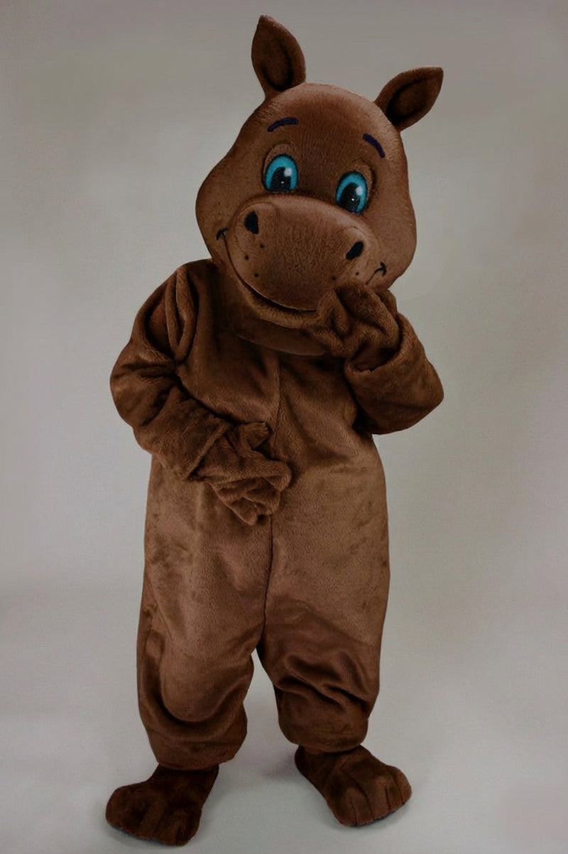 Hippopotamus Mascot - Short fur / Chocolate Brown mascot costume