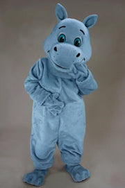 Hippopotamus Mascot - Short fur / Light blue mascot costume