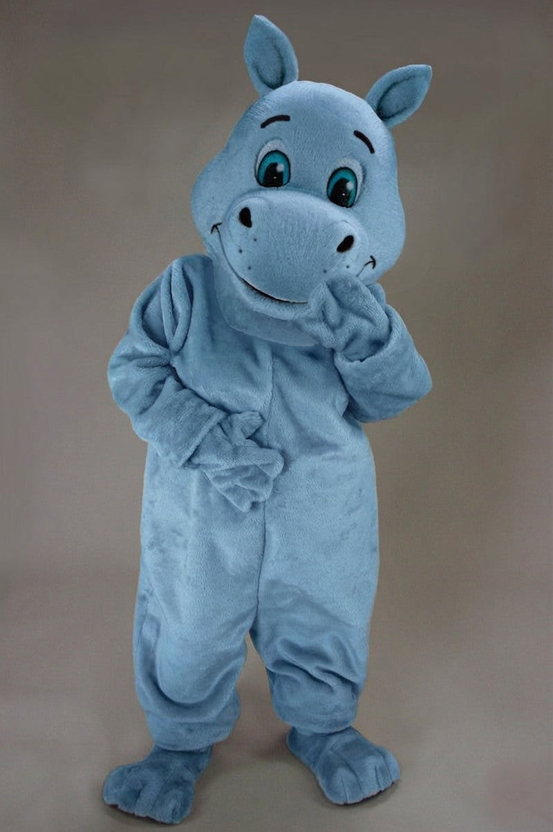 Hippopotamus Mascot - Short fur / Light blue mascot costume