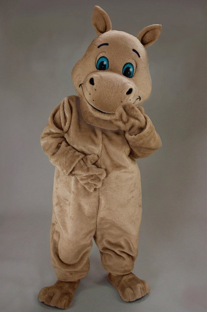 Hippopotamus Mascot - Short fur / Light Brown mascot costume