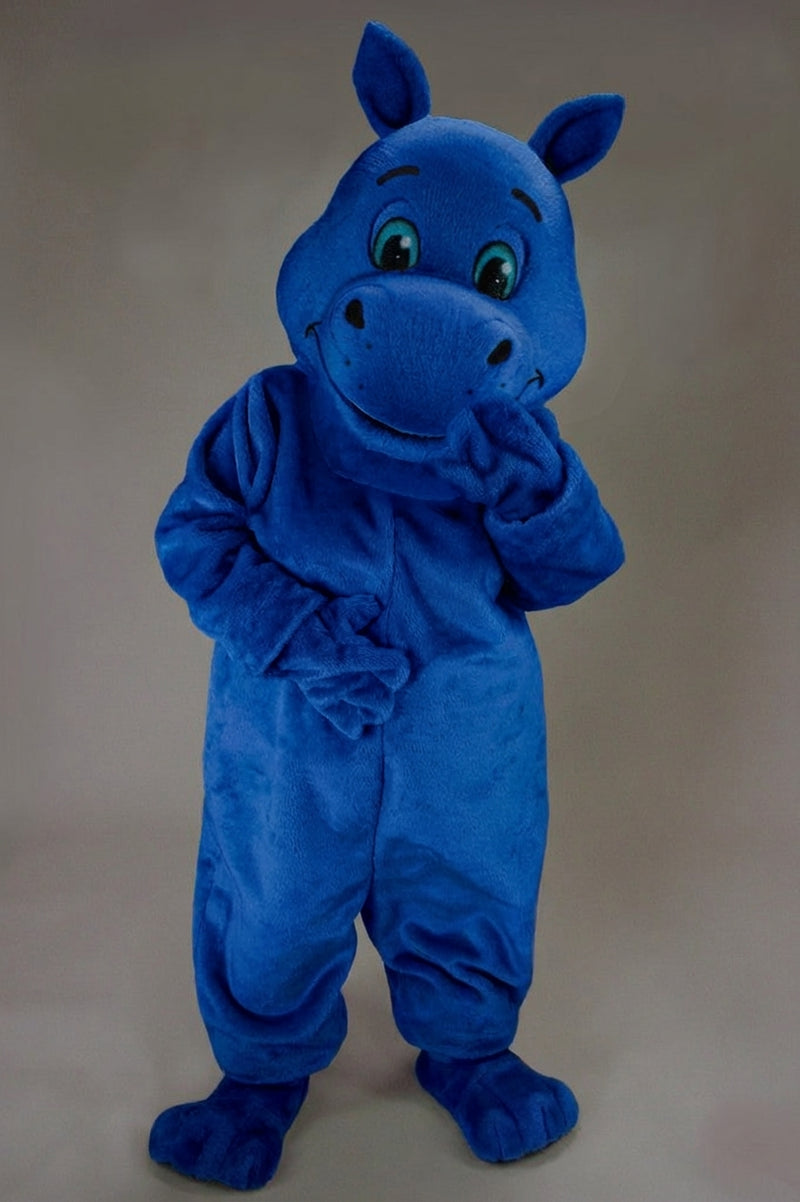 Hippopotamus Mascot - Short fur / Royal blue mascot costume