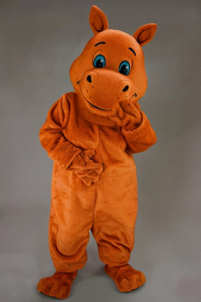 Hippopotamus Mascot - Short fur / Tiger Orange mascot costume
