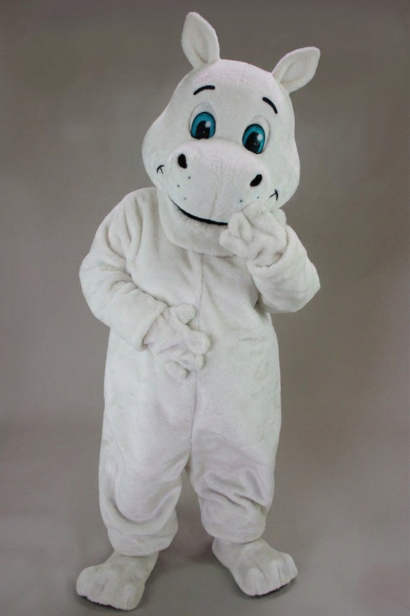 Hippopotamus Mascot - Short fur / White mascot costume