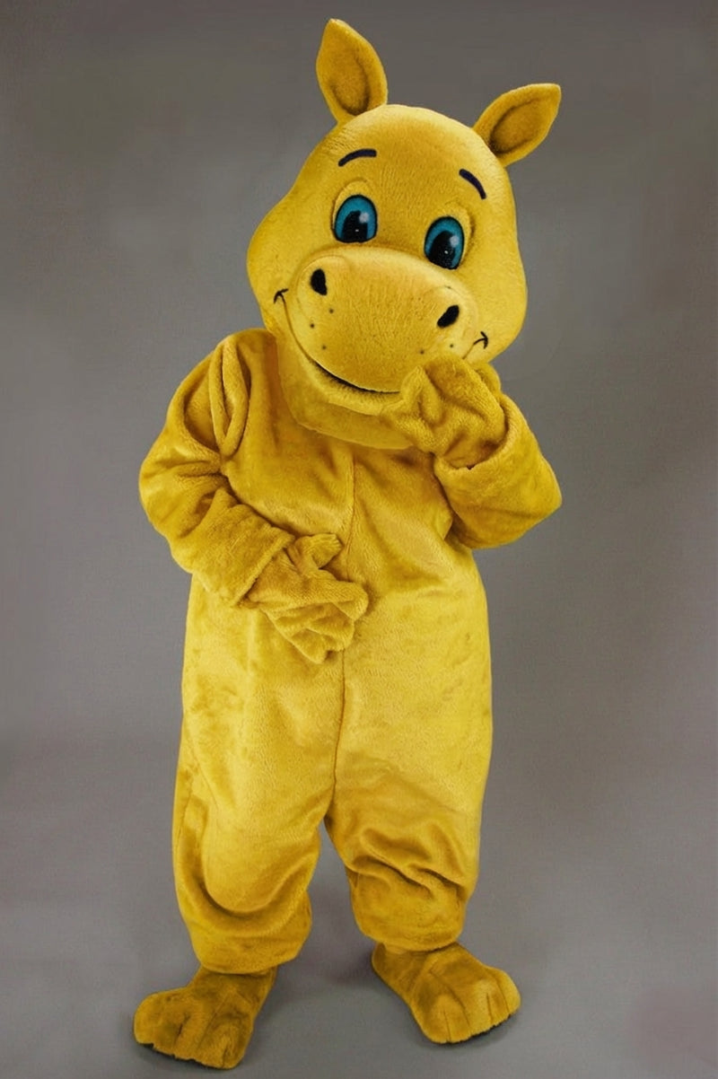 Hippopotamus Mascot - Short fur / Yellow mascot costume