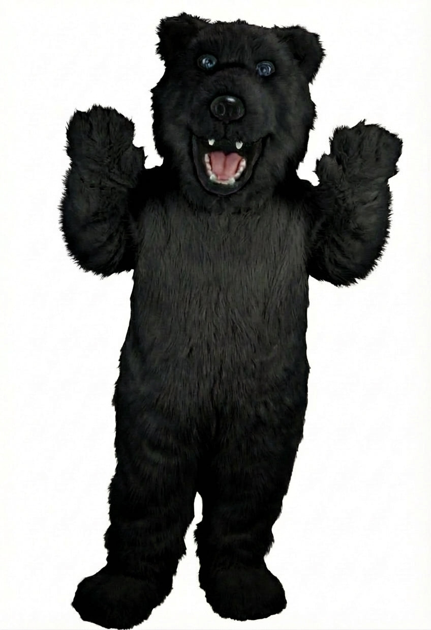 Iggy Polar Bear Mascot - Long fur / Black mascot costume