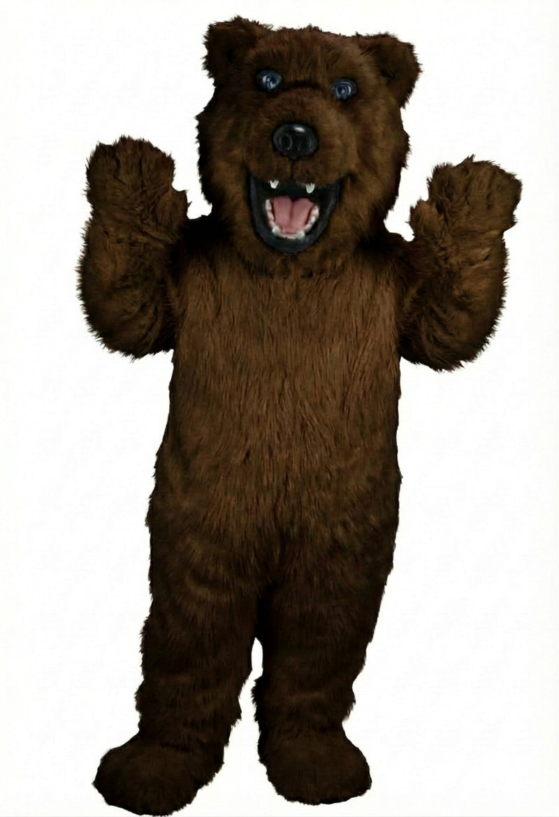 Iggy Polar Bear Mascot - Long fur / Dark Brown mascot costume