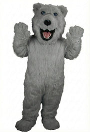 Iggy Polar Bear Mascot - Long fur / Grey mascot costume