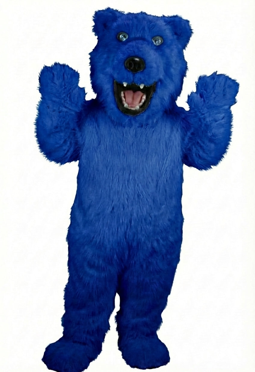 Iggy Polar Bear Mascot - Long fur / Royal Blue mascot costume
