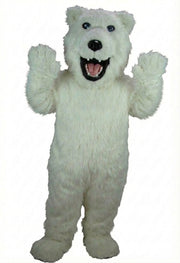 Iggy Polar Bear Mascot - Long fur / White mascot costume