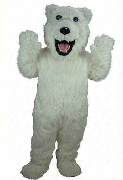 Iggy Polar Bear Mascot - Long fur / White mascot costume