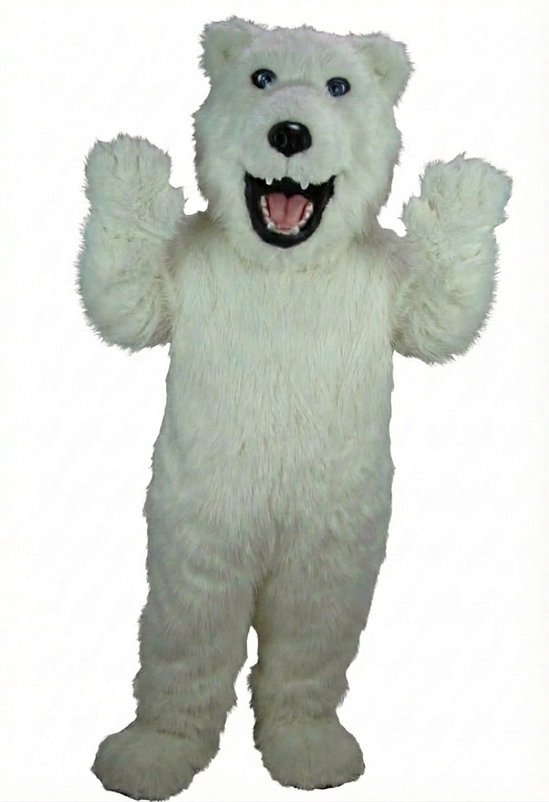 Iggy Polar Bear Mascot - Long fur / White mascot costume