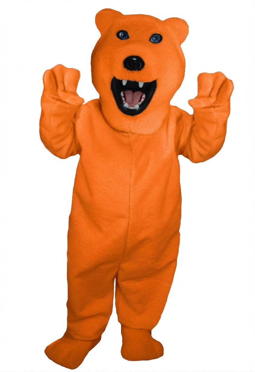 Iggy Polar Bear Mascot - Short fur / Bright Orange mascot costume