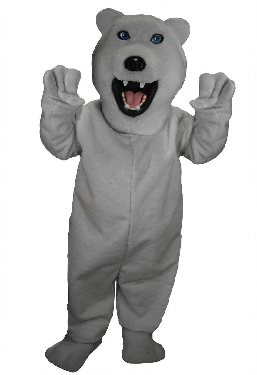Iggy Polar Bear Mascot - Short fur / Grey mascot costume