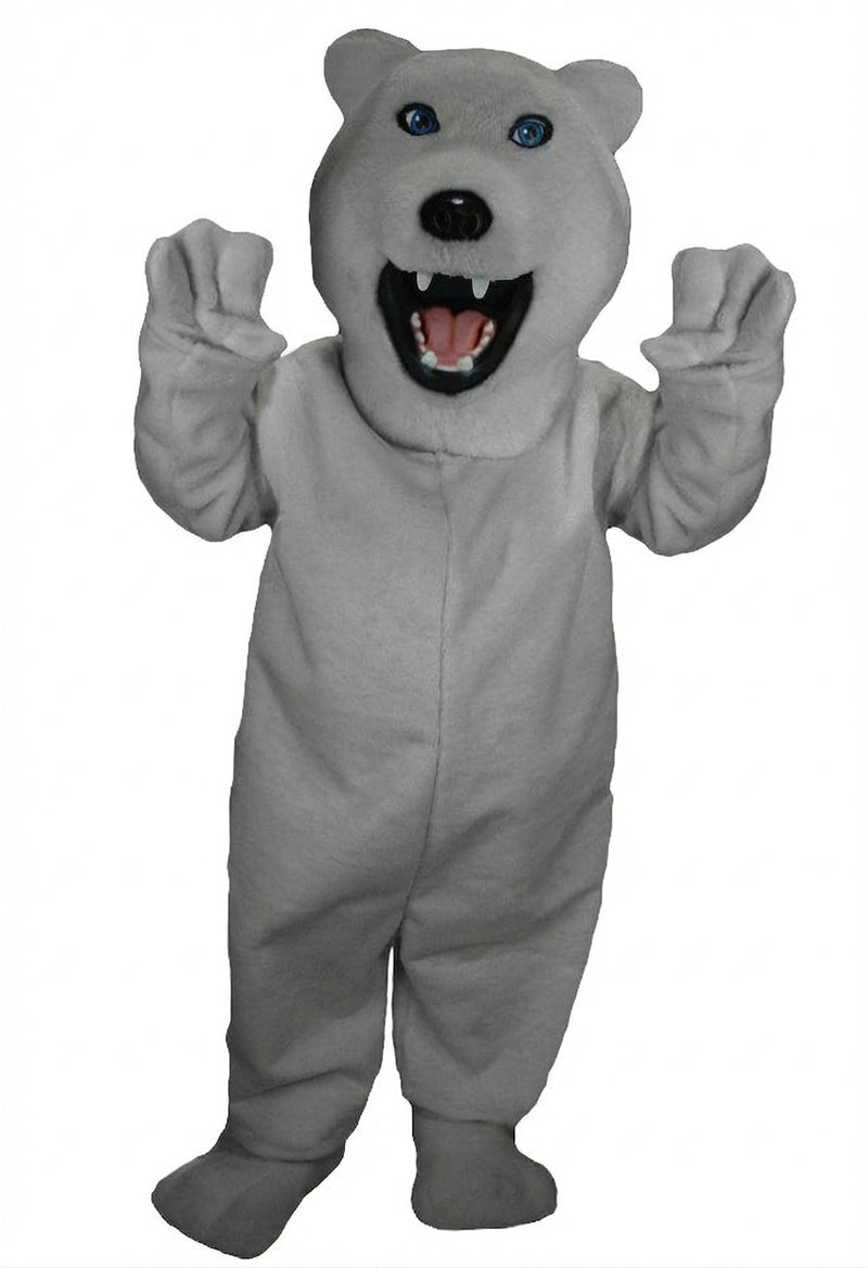 Iggy Polar Bear Mascot - Short fur / Grey mascot costume
