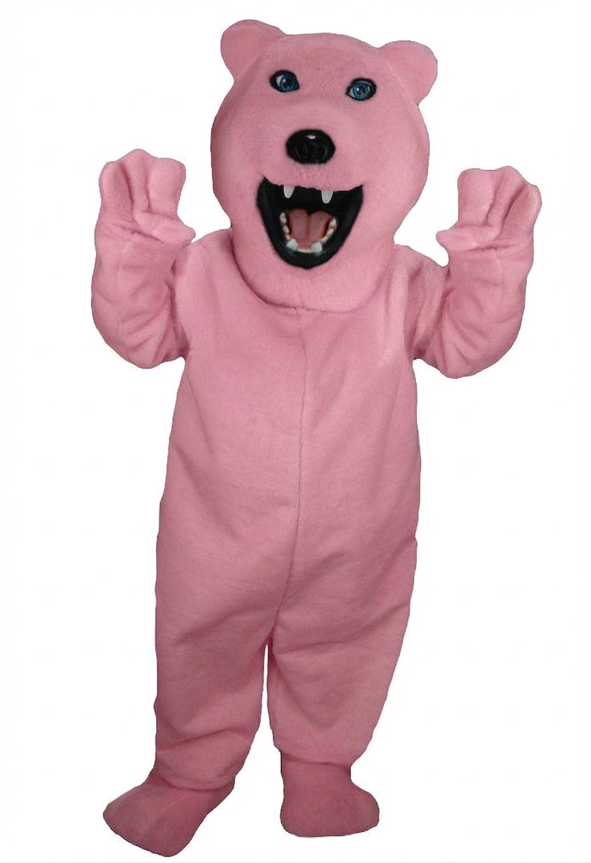 Iggy Polar Bear Mascot - Short fur / Pink mascot costume
