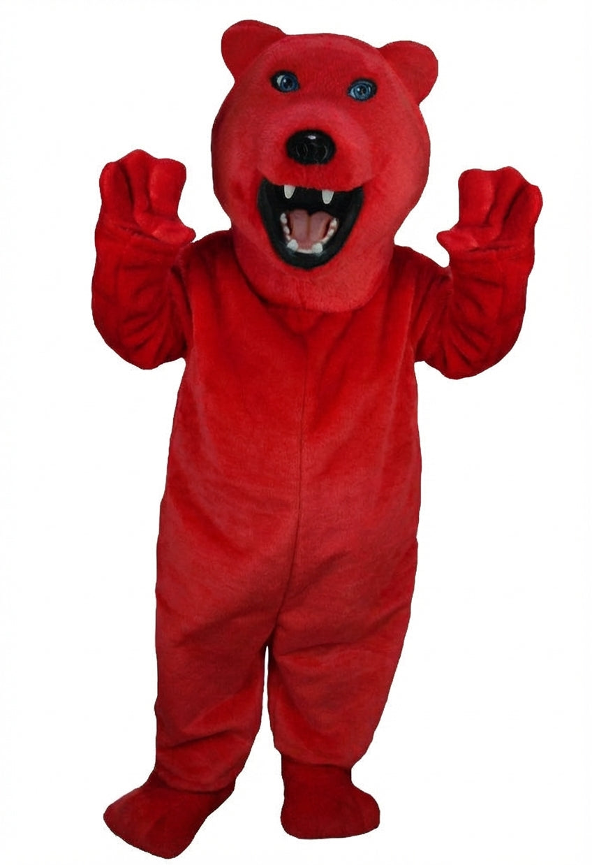 Iggy Polar Bear Mascot - Short fur / Red mascot costume
