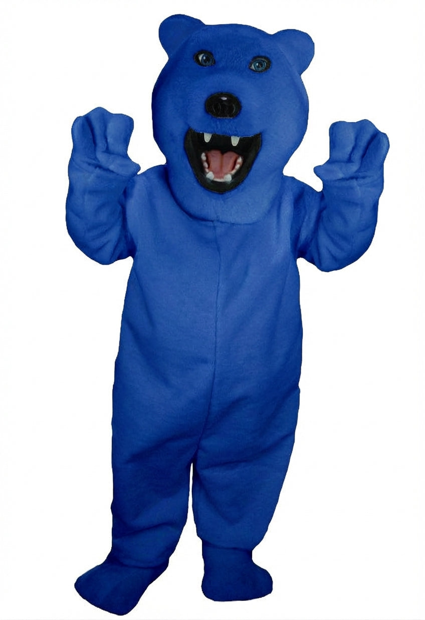 Iggy Polar Bear Mascot - Short fur / Royal blue mascot costume