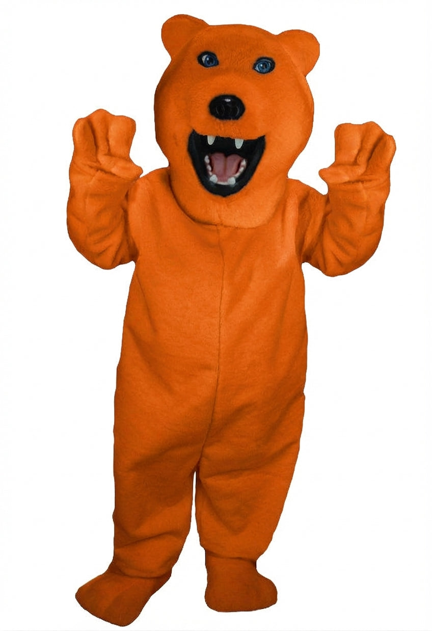 Iggy Polar Bear Mascot - Short fur / Tiger Orange mascot costume