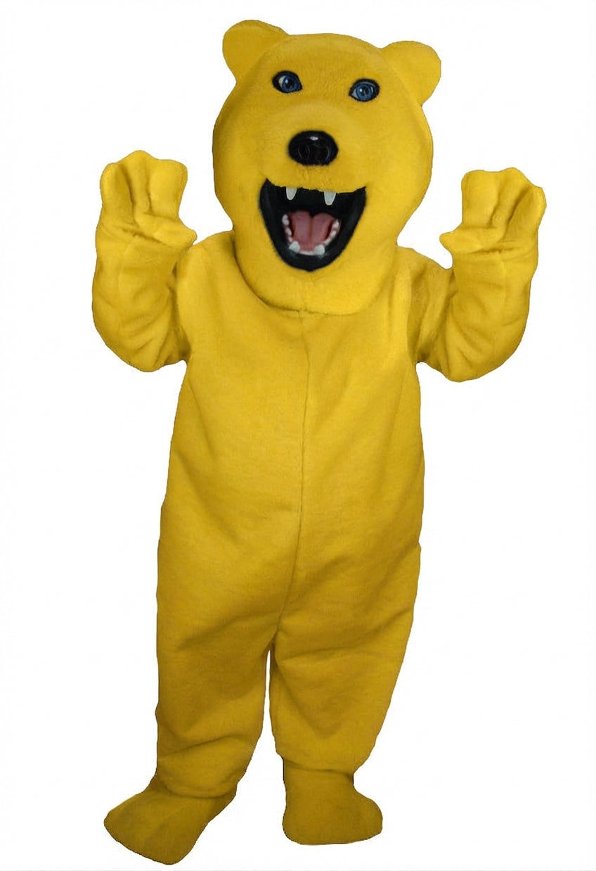 Iggy Polar Bear Mascot - Short fur / Yellow mascot costume