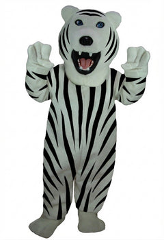 Iggy Polar Bear Mascot - Short fur / Zebra mascot costume