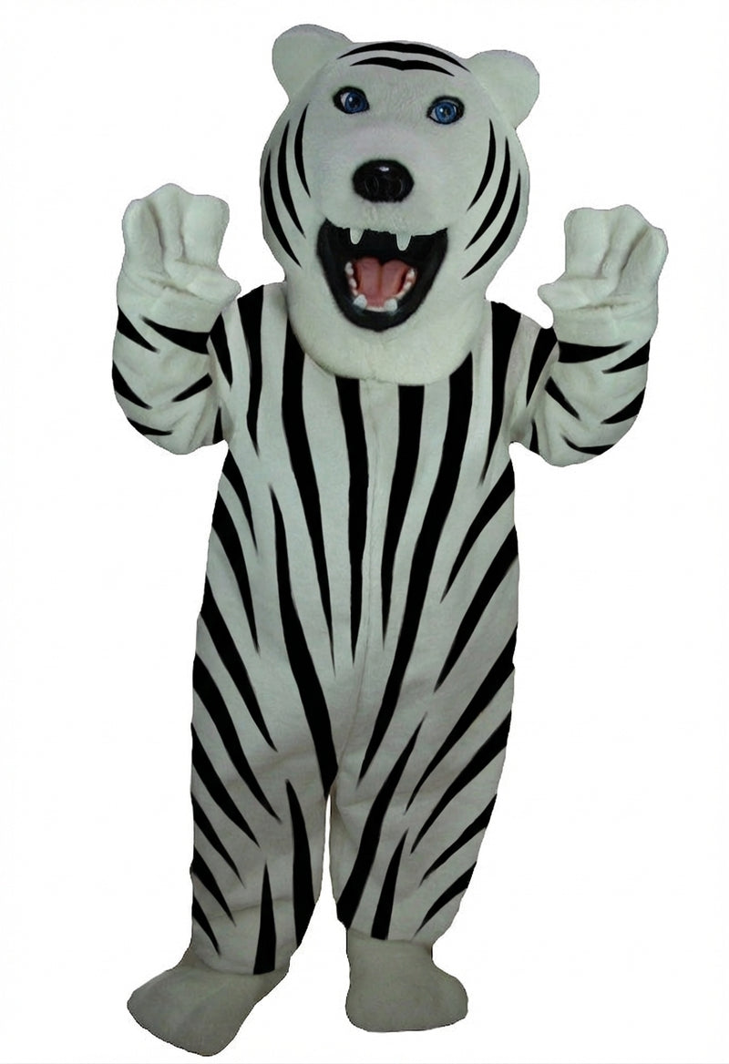 Iggy Polar Bear Mascot - Short fur / Zebra mascot costume