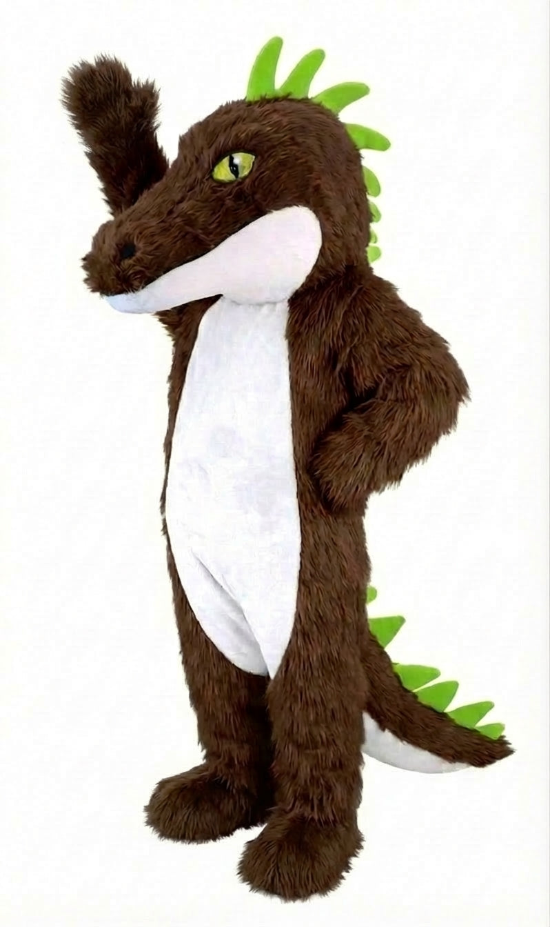 Iguana Mascot (Thermolite) - Long fur / Dark Brown mascot costume