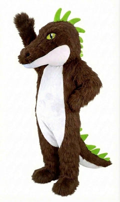 Iguana Mascot (Thermolite) - Long fur / Dark Brown mascot costume