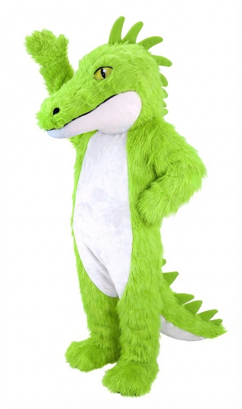 Iguana Mascot (Thermolite) - Long fur / Lime mascot costume