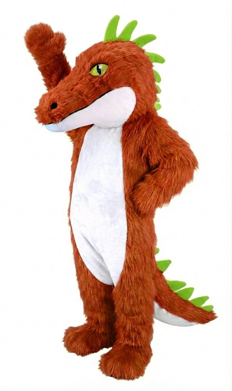 Iguana Mascot (Thermolite) - Long fur / Rust mascot costume