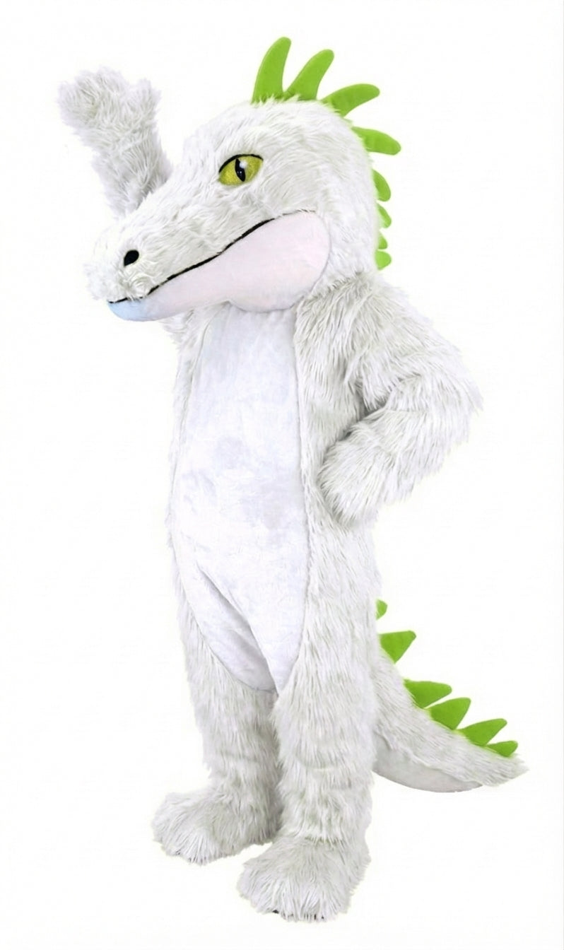 Iguana Mascot (Thermolite) - Long fur / White mascot costume