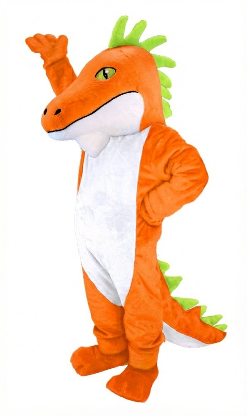 Iguana Mascot (Thermolite) - Short fur / Bright Orange mascot costume