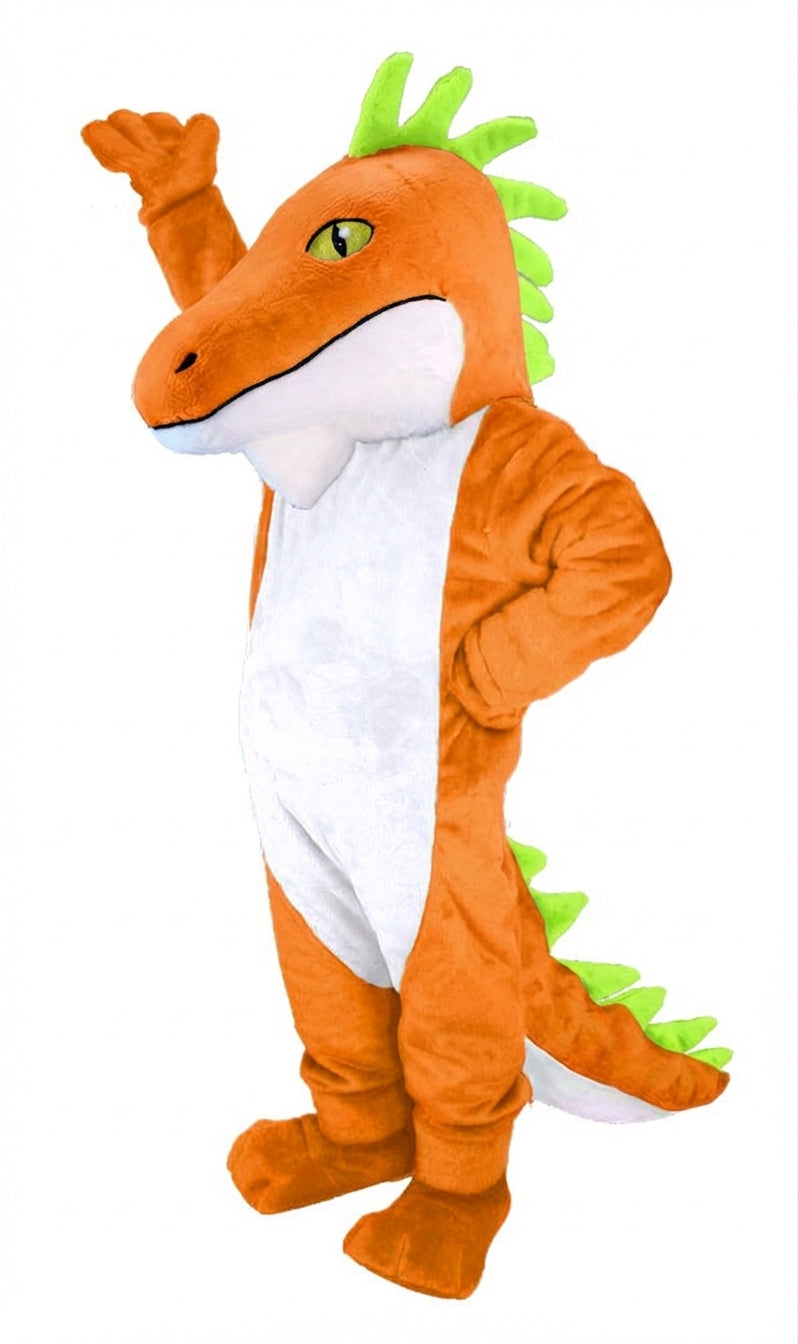 Iguana Mascot (Thermolite) - Short fur / Tiger Orange mascot costume