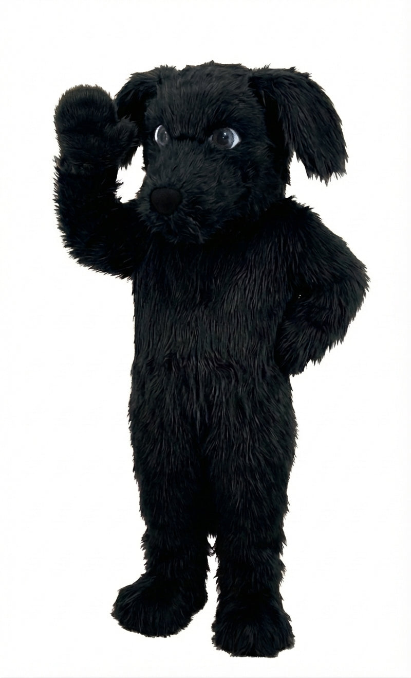 Irish Setter Dog Mascot (Thermolite) - Long fur / Black mascot costume