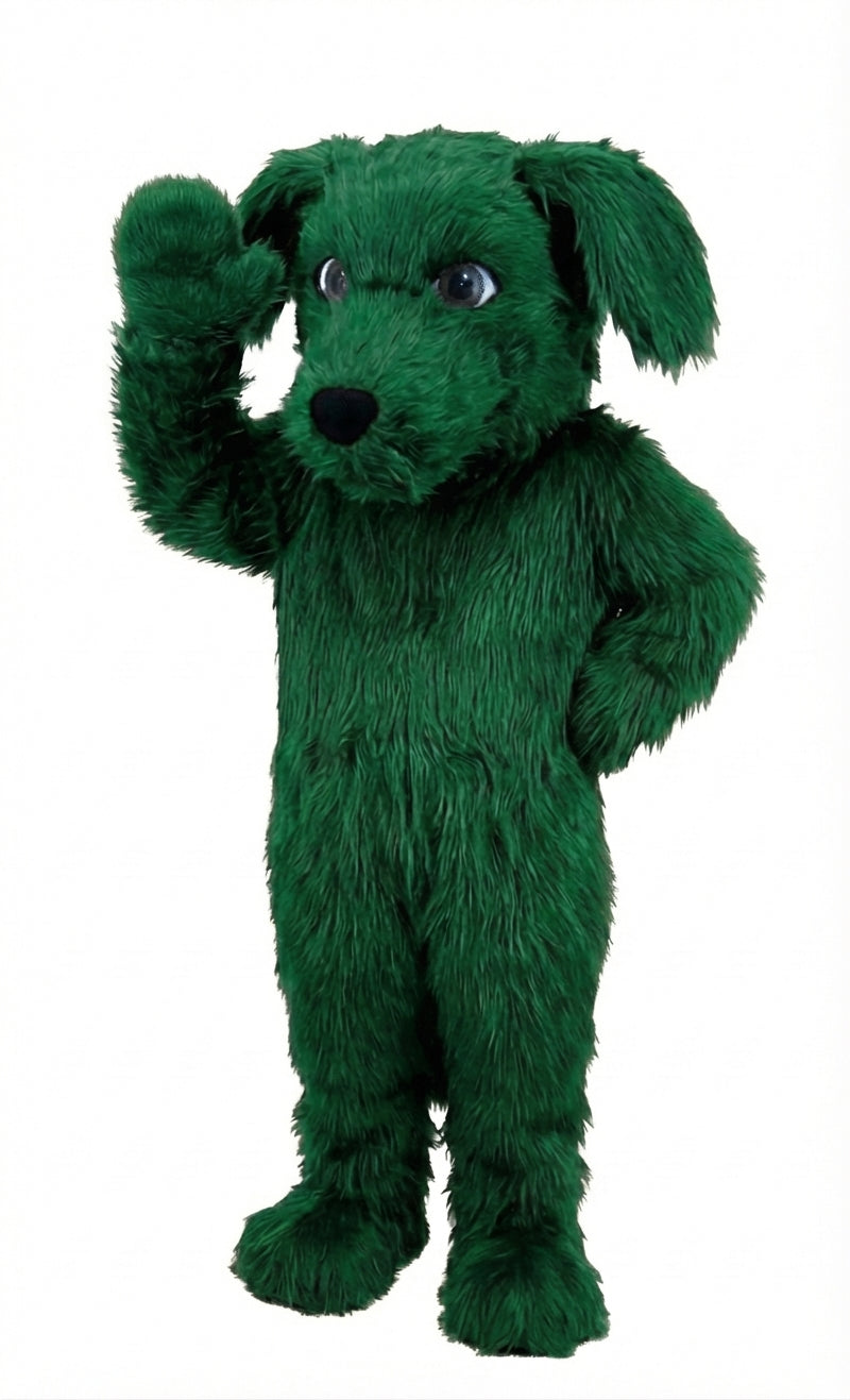 Irish Setter Dog Mascot (Thermolite) - Long fur / Green mascot costume