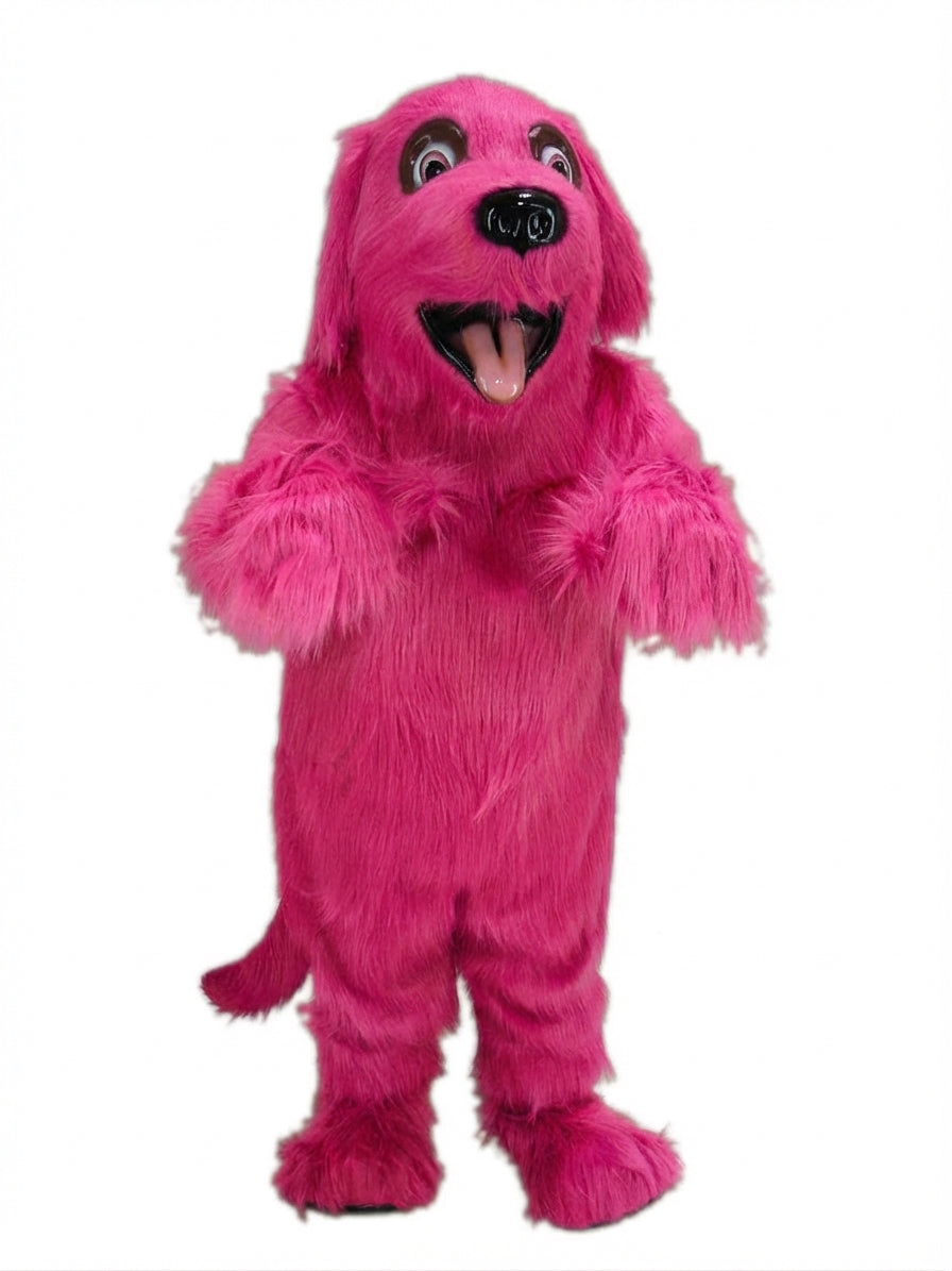 Irish Setter Mascot - Long fur / Bright Pink mascot costume