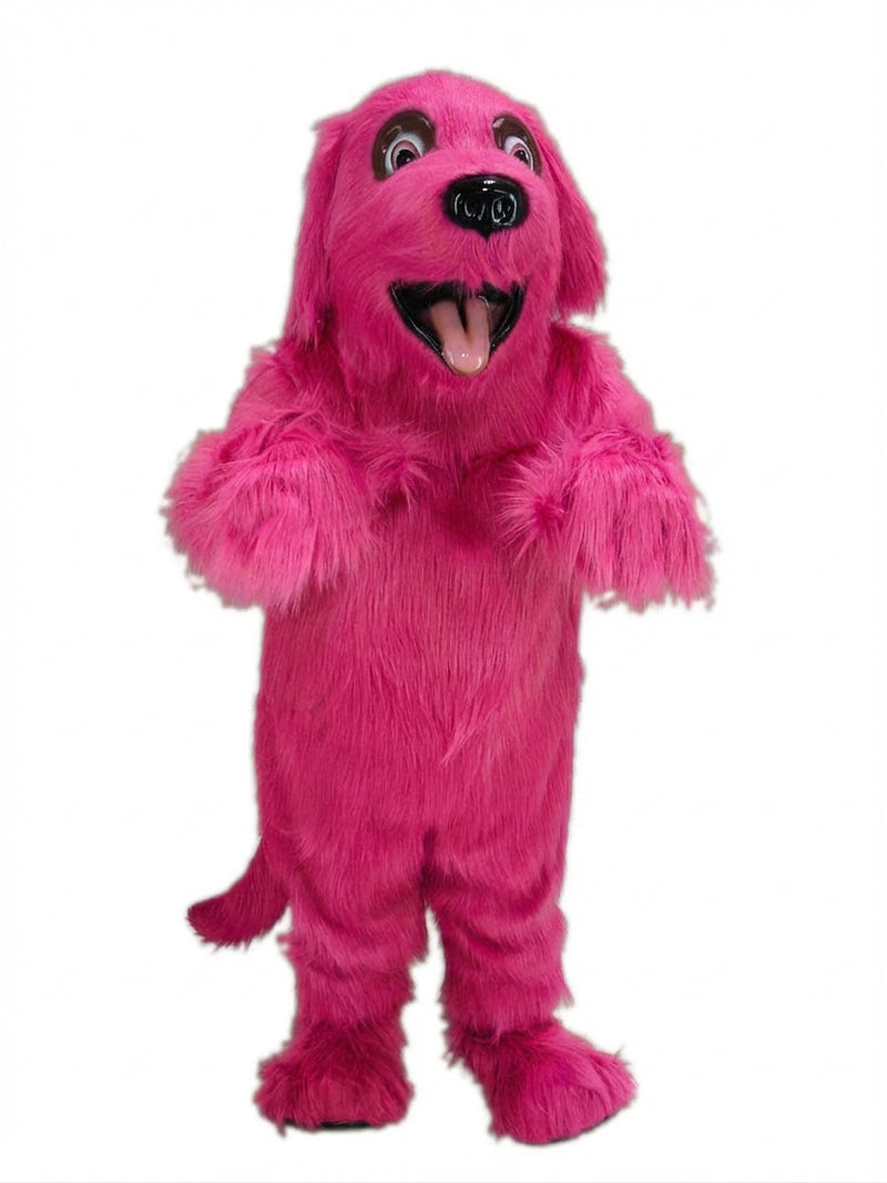 Irish Setter Mascot - Long fur / Bright Pink mascot costume