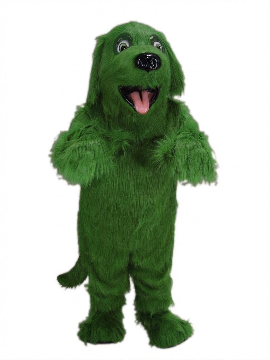 Irish Setter Mascot - Long fur / Green mascot costume