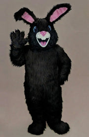 Jack Rabbit Mascot - Long fur / Black mascot costume