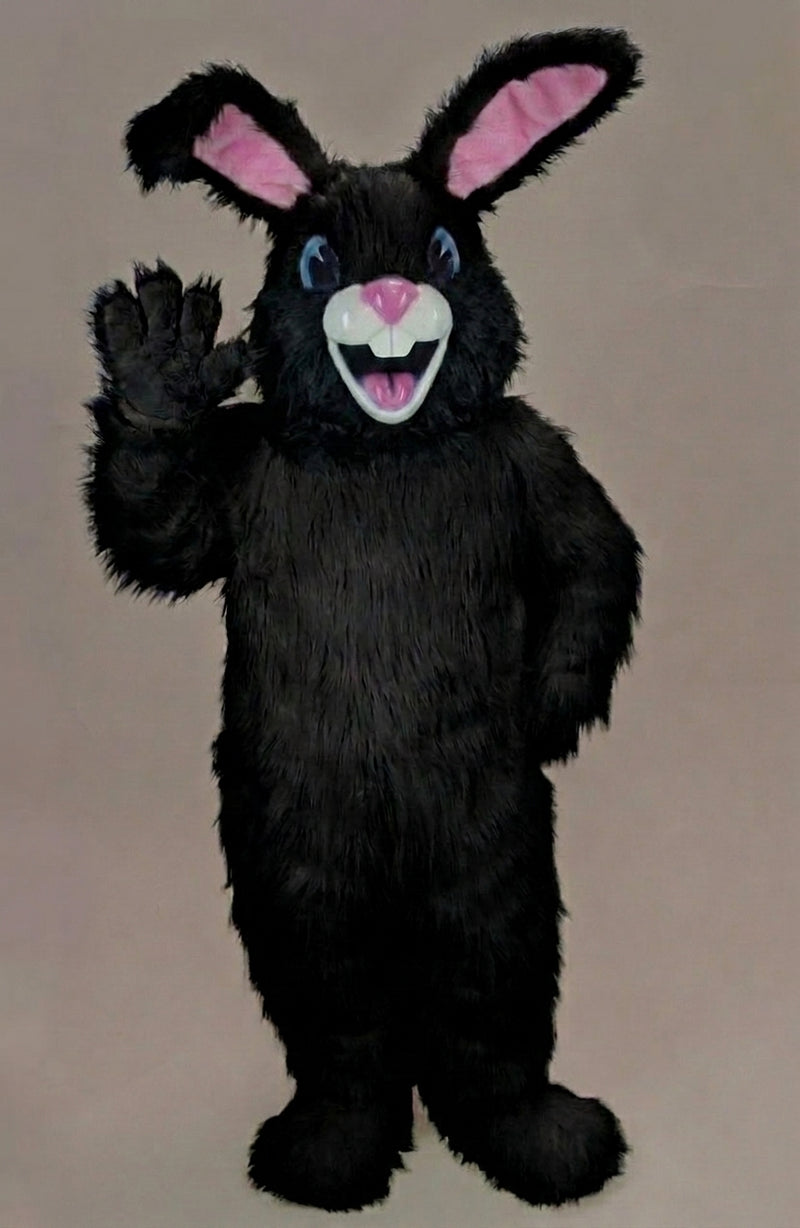 Jack Rabbit Mascot - Long fur / Black mascot costume