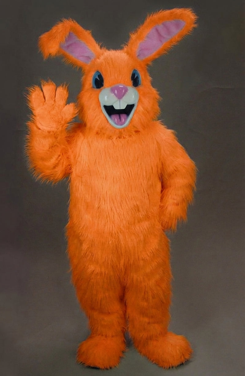 Jack Rabbit Mascot - Long fur / Bright Orange mascot costume