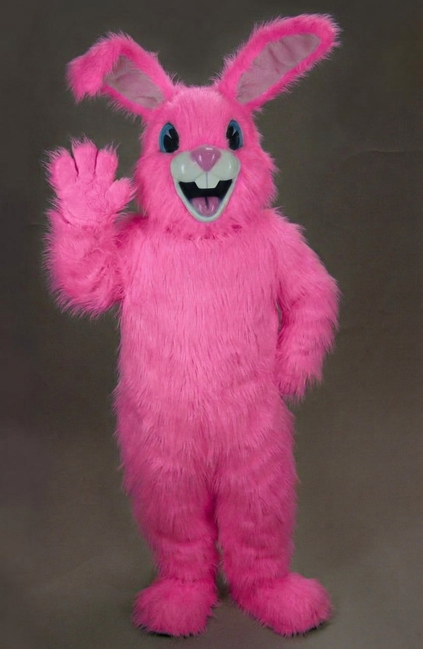 Jack Rabbit Mascot - Long fur / Bright Pink mascot costume