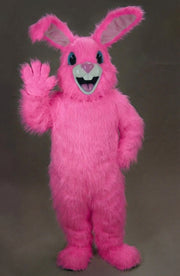 Jack Rabbit Mascot - Long fur / Bright Pink mascot costume