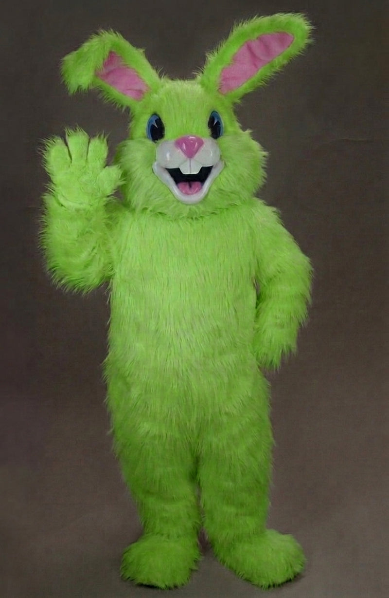 Jack Rabbit Mascot - Long fur / Lime mascot costume