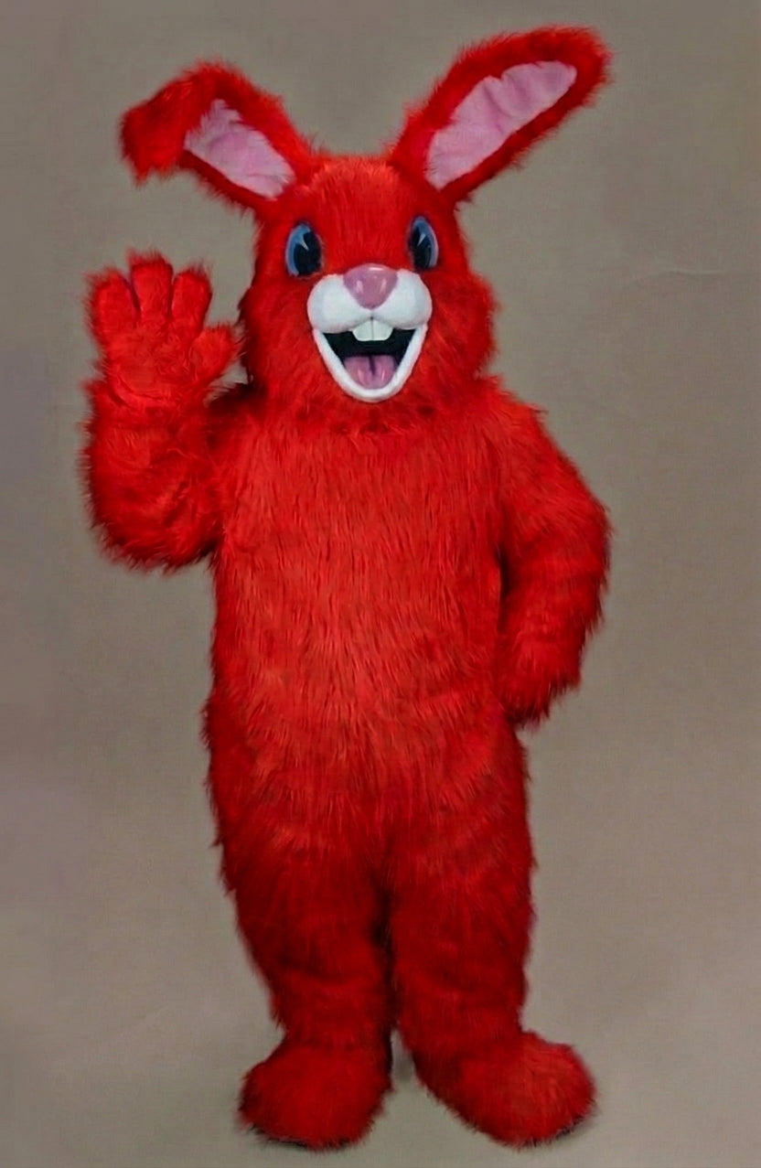 Jack Rabbit Mascot - Long fur / Red mascot costume