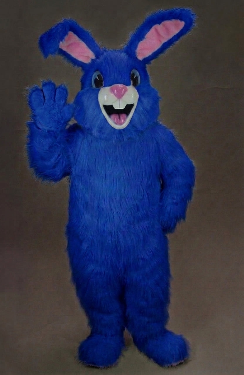 Jack Rabbit Mascot - Long fur / Royal Blue mascot costume