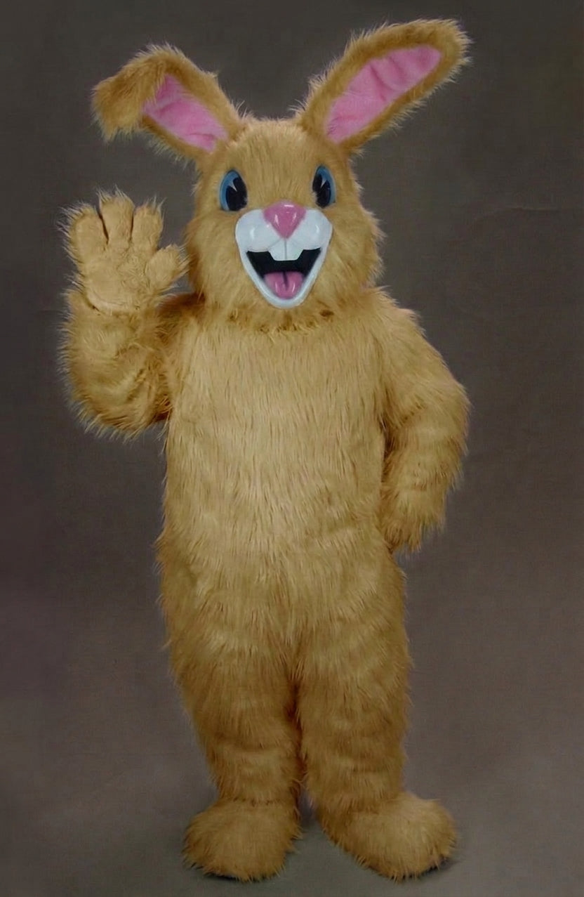 Jack Rabbit Mascot - Long fur / Tan mascot costume