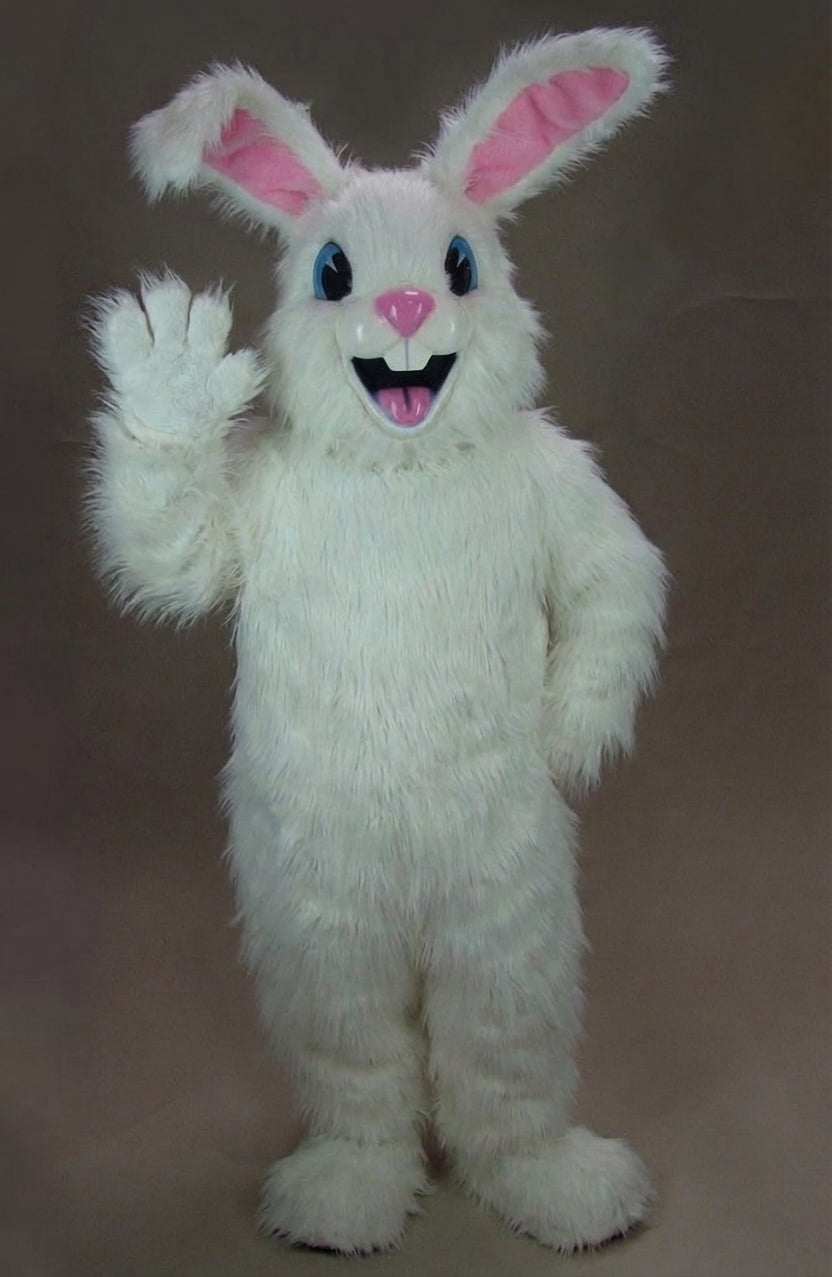 Jack Rabbit Mascot - Long fur / White mascot costume