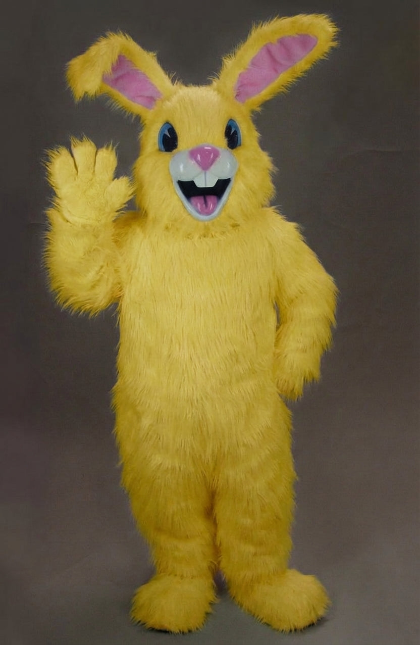 Jack Rabbit Mascot - Long fur / Yellow mascot costume