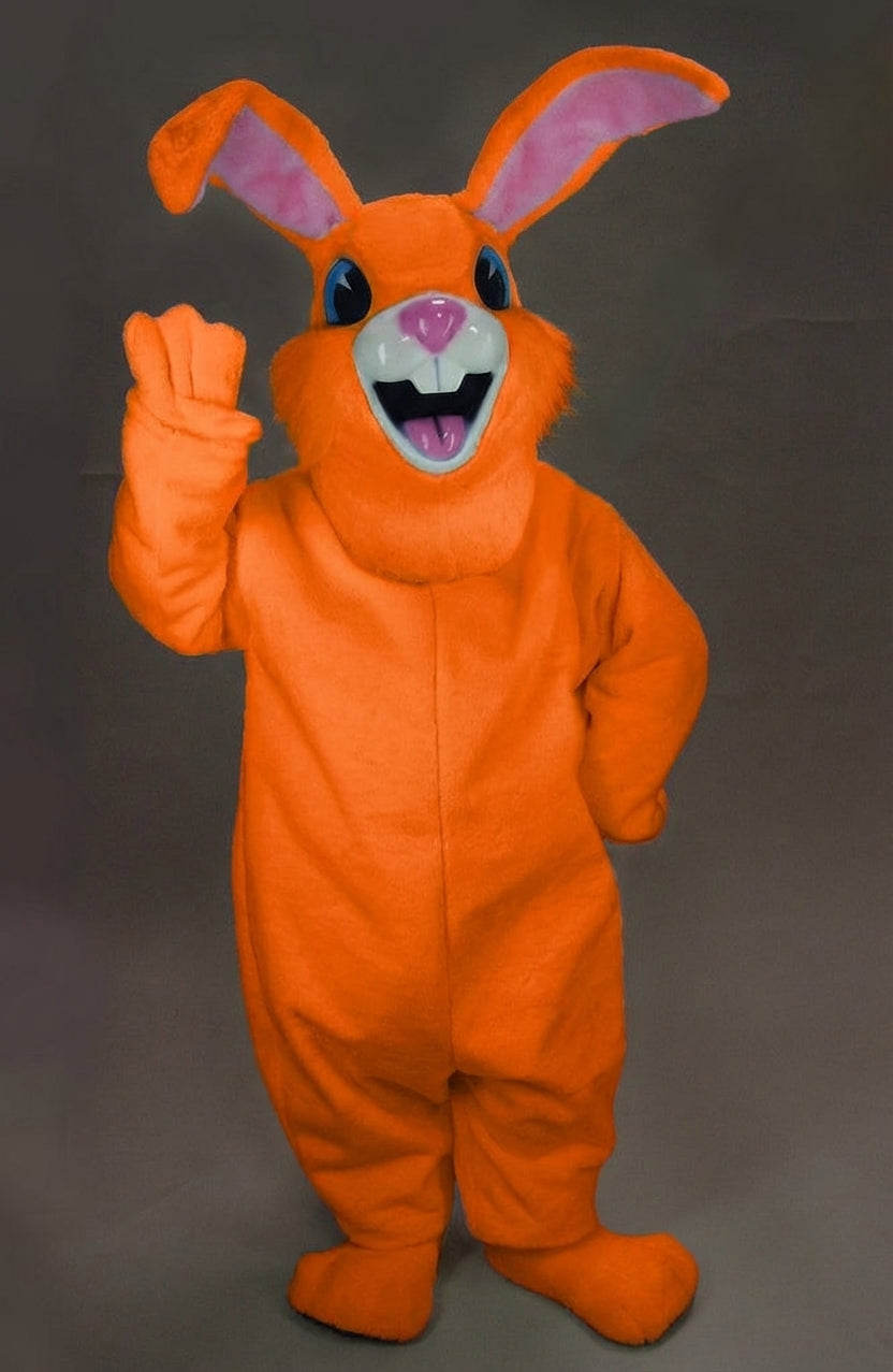 Jack Rabbit Mascot - Short fur / Bright Orange mascot costume